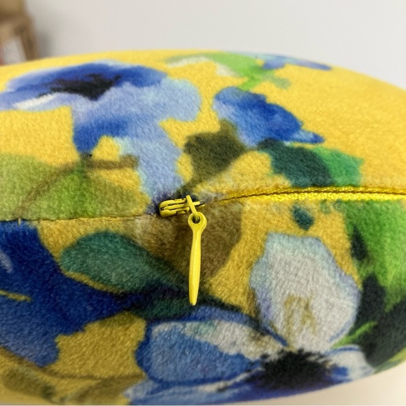 Badgley Mischka | Floral Yellow Travel Neck Pillow w/ Washable Cover - Picture 3 of 6